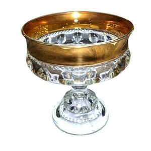 GOLDEN Glass Challis Thumbprint Gold Plated